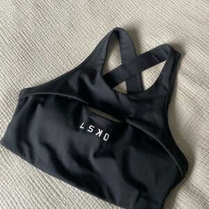LSKD Women's Black Sports Bra